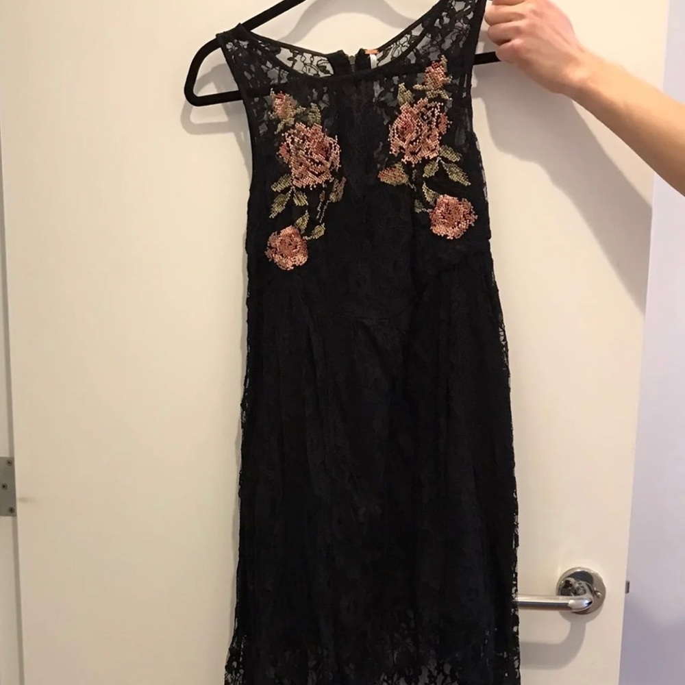 Free people black lace dress